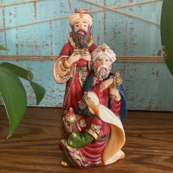 Hand Painted 3 Wisemen Nativity Christmas Ornament - Picture 1 of 8